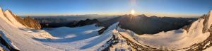 6) Ranní výhledy při výstupu na Nadelhorn